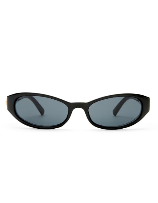Le Specs Popalicious slim sunglasses in black, 4 of 5