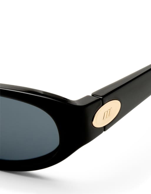 Le Specs Popalicious slim sunglasses in black, 5 of 5