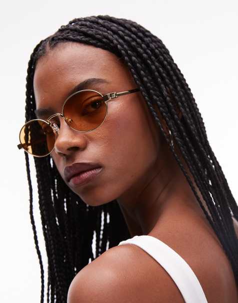 Le Specs - Posedion Deux - Occhiali da sole rotondi oro - view 1