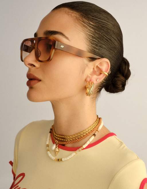 Le Specs Subzero aviator sunglasses in vintage tort, 2 of 5