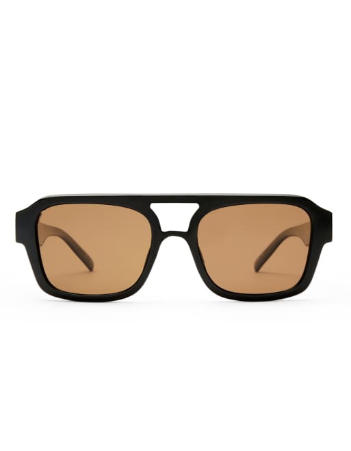 Le Specs – Subzero – Pilotensonnenbrille in Schwarz und Braun , 4 von 5