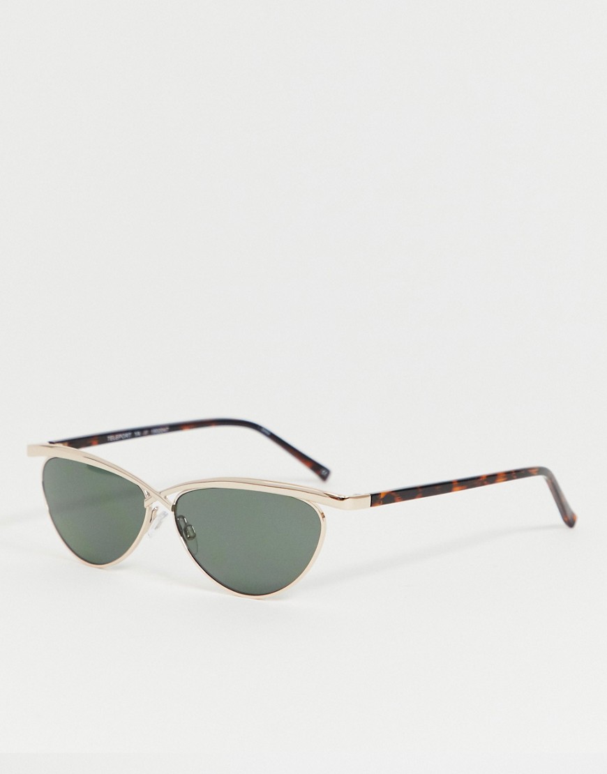 Le Specs – Teleport Ya – Silverfärgade runda solglasögon