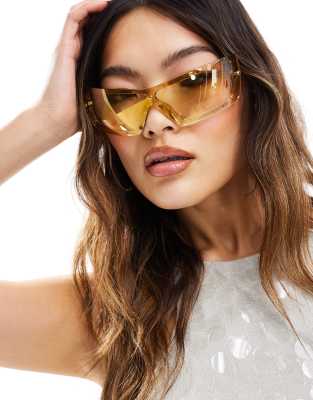 Le Specs - The Bodyguard - Sonnenbrille in Gold-Goldfarben