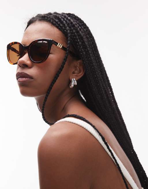 Le Specs - The Muse - Ronde zonnebril in tortoise