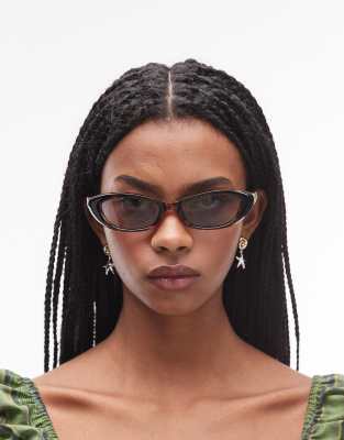 Le Specs - The Whisperer - Ovale Sonnenbrille in Schildpattoptik-Braun