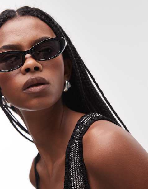 Le Specs – The Whisperer – Svarta, ovala solglasögon - view 1