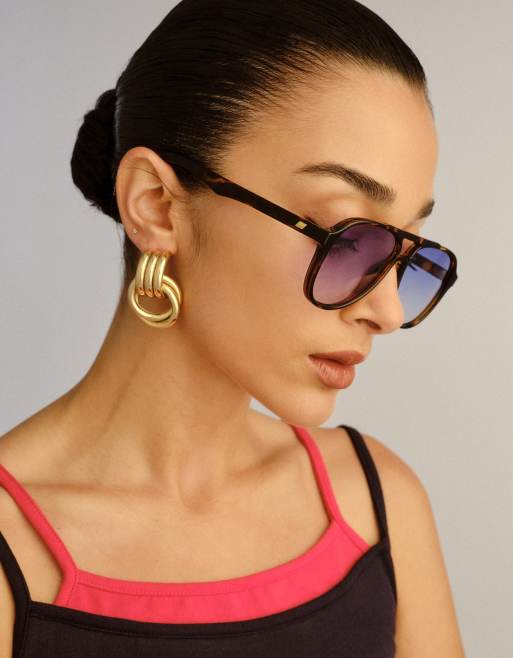 Le Specs - Tragic Magic - Gafas de sol de estilo aviador con lentes azul Tokio tintadas, 2 de 5