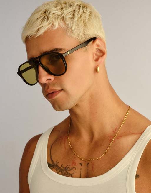 Le Specs - Tragic Magic - Occhiali da sole aviatore neri e oliva, 2 di 5
