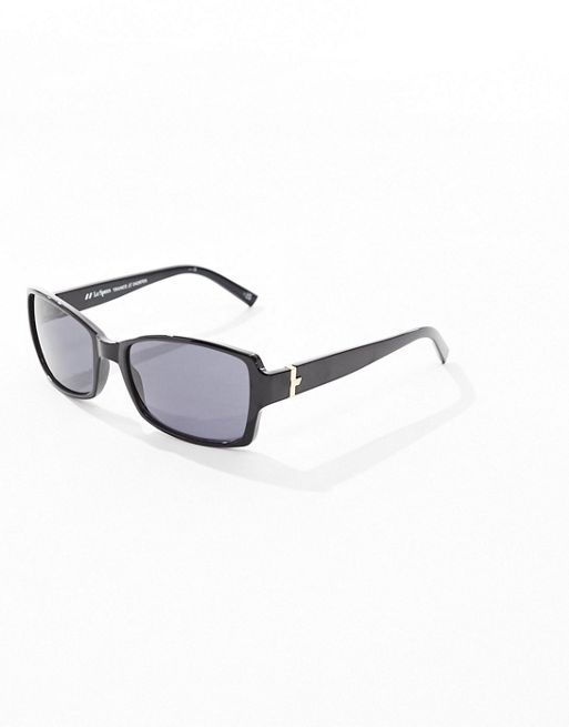 Le Specs trance rectangle sunglasses in black