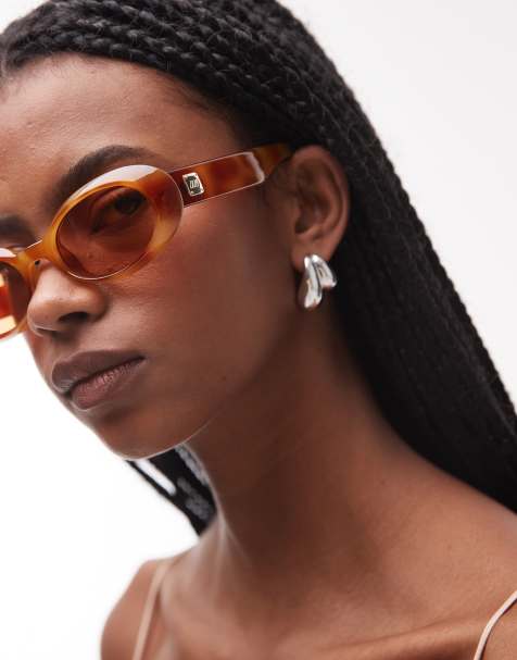Le Specs - Work It - Occhiali da sole ovali tartarugati chiari - view 1