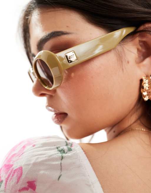 Chic Pistachio Oval Le Specs Sunglasses Le Specs Outta Love sunglasses for ADULT-UNISEX, Men, Women  main image 3