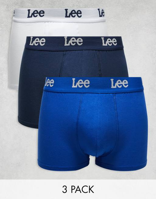 Lee 3 pack gannon trunks in navy