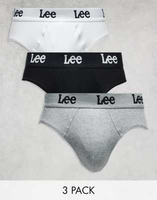 Lee 3 pack patrick briefs in black