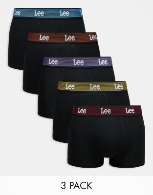 Lee 5 pack lister trunks in black