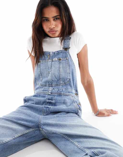 Lee - Arbejdstøj - Denim-overalls med lige pasform i forvasket lyseblå, 2 af 4