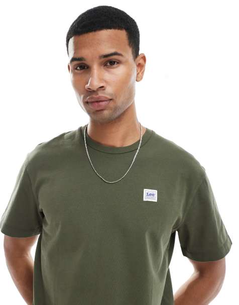 Lee - Arbejdstøj - Grøn T-shirt med logoprint - view 1