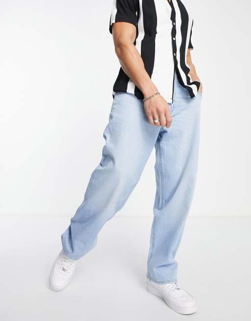 Lee – Asher – Baumwoll-Jeans mit lockerem Schnitt in heller Waschung - LBLUE