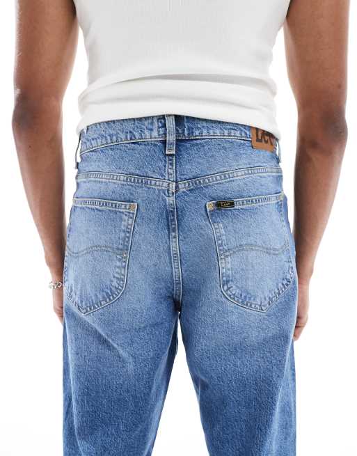 Lee - Asher - Jeans dritti ampi lavaggio blu medio, 4 di 5