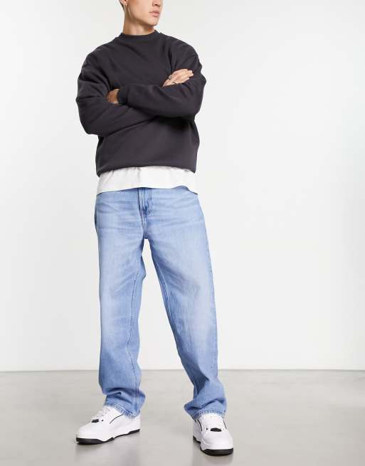 Lee - Asher - Jeans dritti ampi lavaggio chiaro