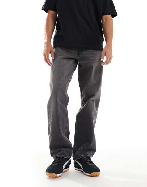 Lee Asher loose straight fit jean in washed black - view 1