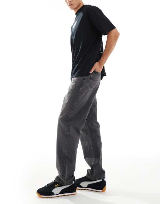 Lee Asher loose straight fit jeans in washed black, 3 of 5