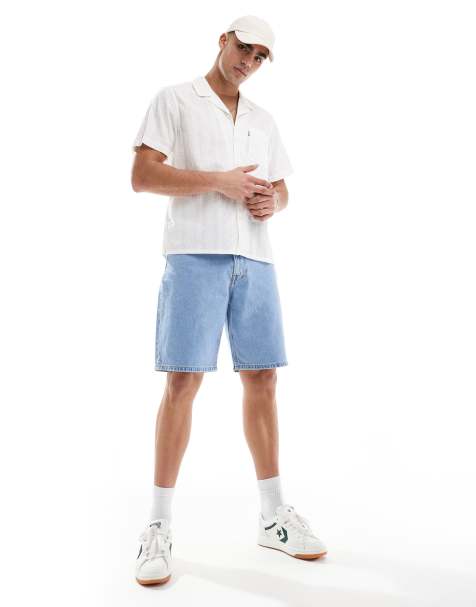 Lee - Asher - Short ample - Bleu clair délavé - view 1