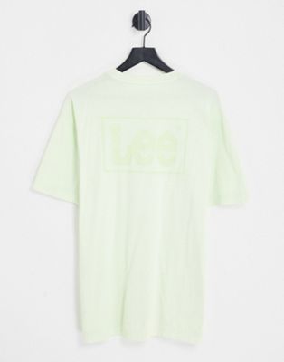 Lee back logo loose fit t-shirt in washed green
