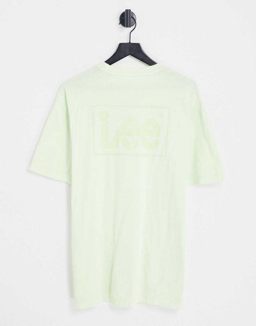 back logo loose fit T-shirt in washed green