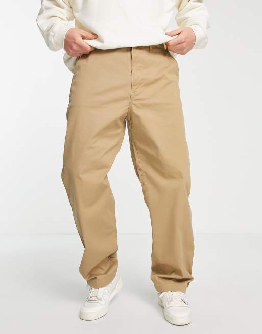 Lee – Beżowe bawełniane chinosy o luźnym kroju – BEIGE, 4 z 4