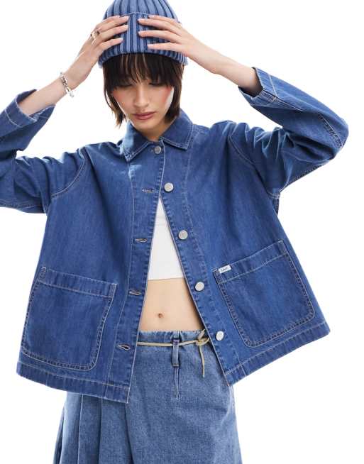 Lee - Blå overskjortejakke i denim