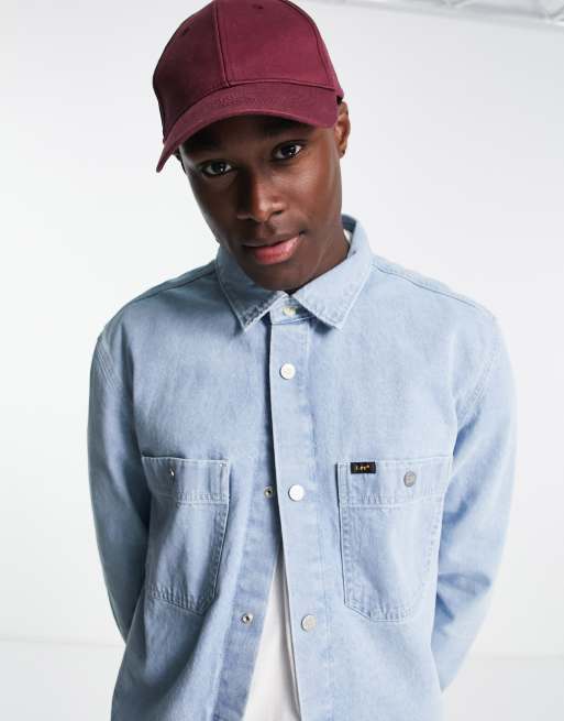 Lee – Blekt, avslappnad overshirt i denim