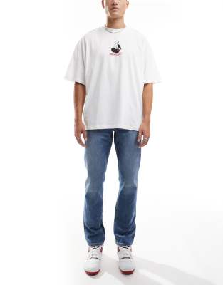 Lee Lee Brooklyn straight fit jeans in mid vintage wash-Blue