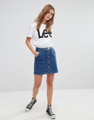 lee denim skirt