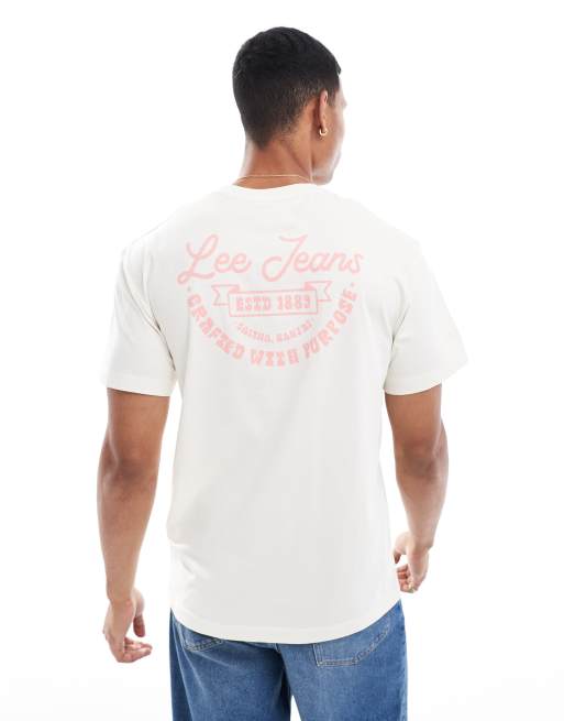 Lee - Camp - T-shirt imprimé au dos - Écru