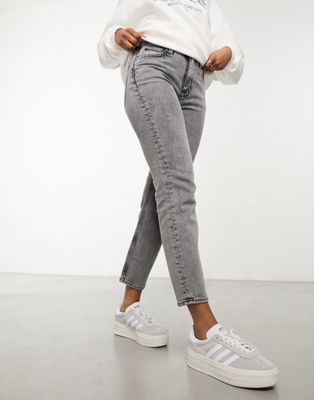 Lee Carol straight fit high waist jean in grey wash - ASOS Price Checker