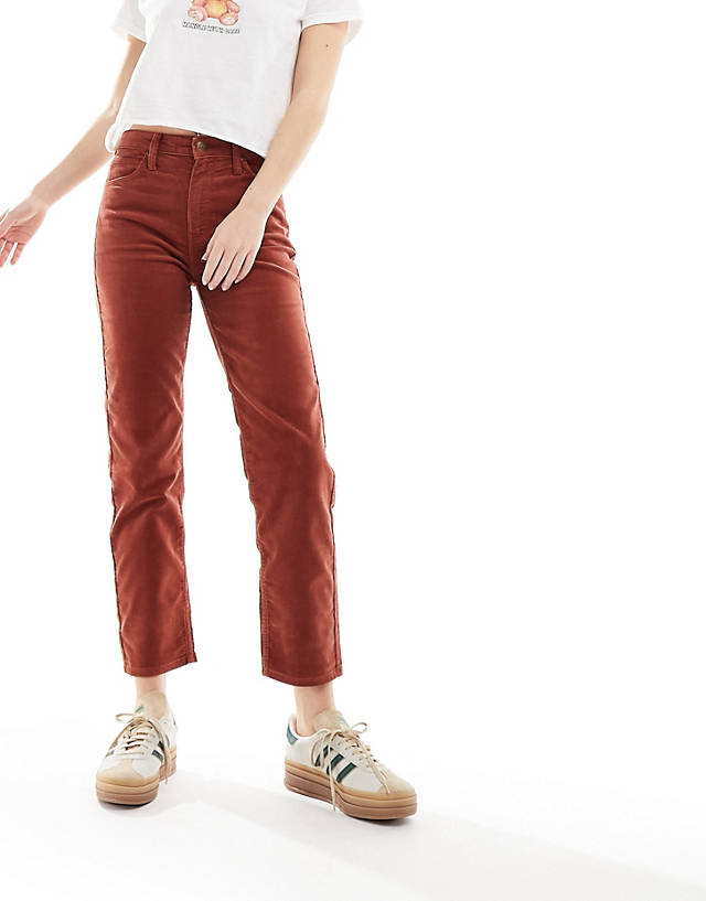 Lee Jeans - Lee carol straight leg cord trousers in rust
