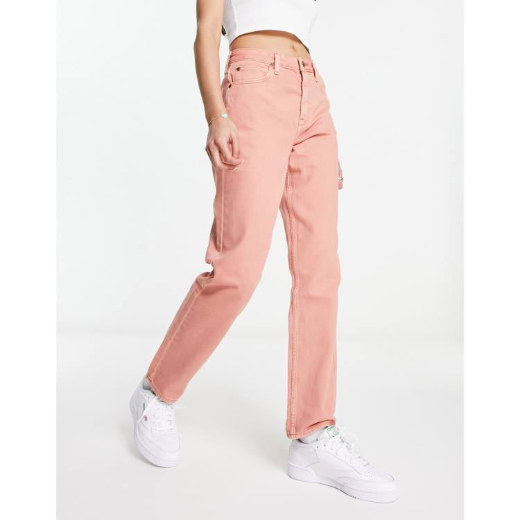 Lee best sale pink jeans