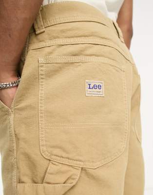 Lee Carpenter Relaxed Fit Canvas Shorts In Neutral