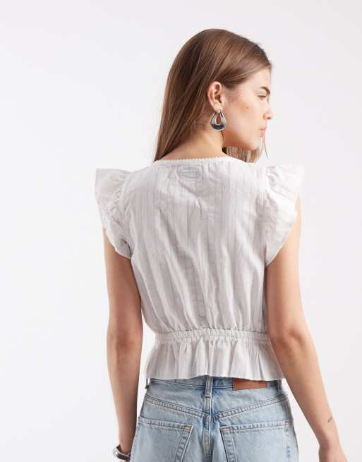 Chemise équitation FITS Femme – Volants Dressage – Blanc Taille L