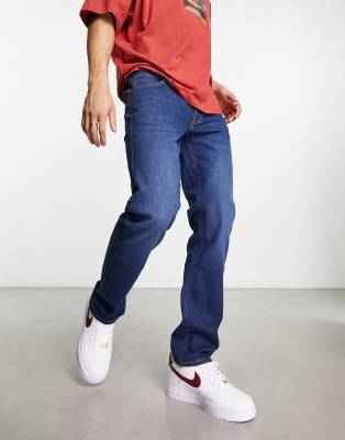 Lee daren zip fly relaxed jean in dark blue - ASOS Price Checker
