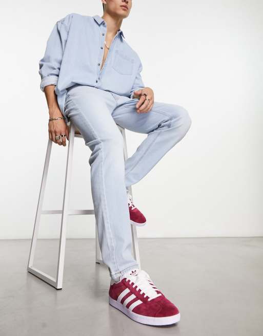 Lee Daren zip fly relaxed jeans in light blue
