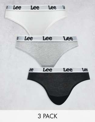 Lee Diana 3 pack briefs in black