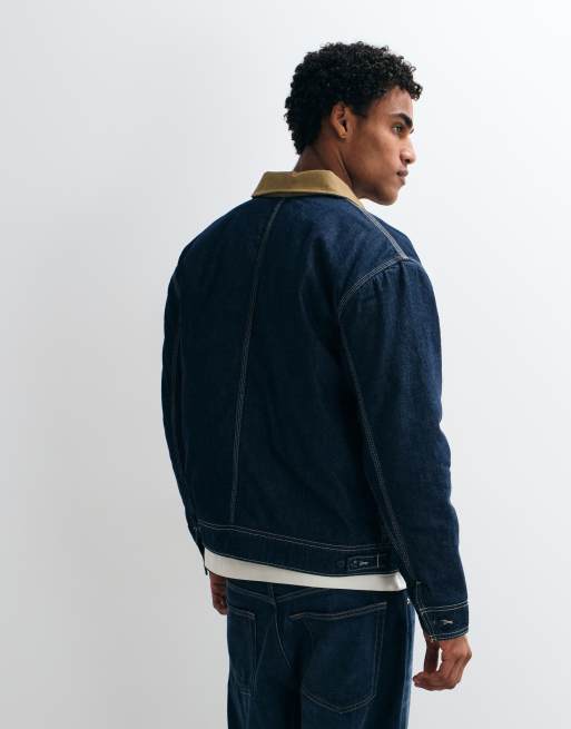Lee gefütterte Denim-Arbeitsjacke mit Kontrastkragen, 2 von 5