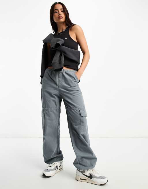 Lee - Geribbelde tanktop met geborduurd logo in zwart met wassing, 4 van 4