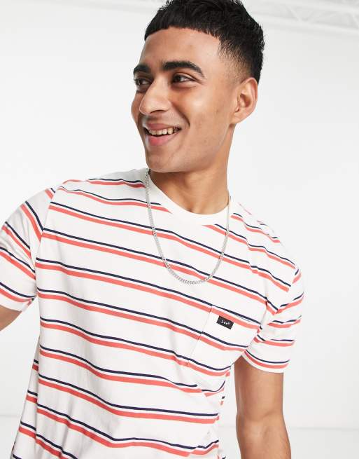 personeelszaken Rekwisieten Portugees Lee - Gestreept T-shirt in wit en rood | ASOS