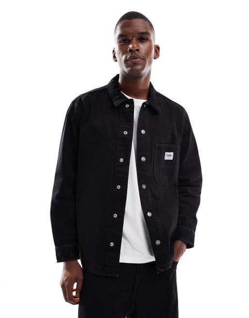 Lee - Giacca casual taglio comodo in denim nero slavato