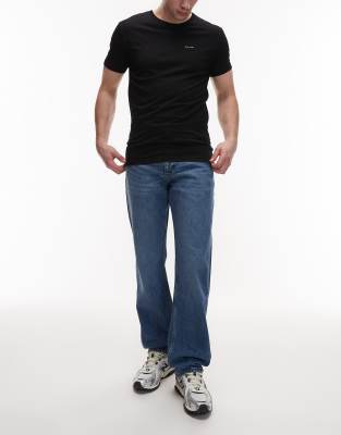 Haden - Jeans in verwaschenem Mittelblau mit weitem Bein Blau W34 L32