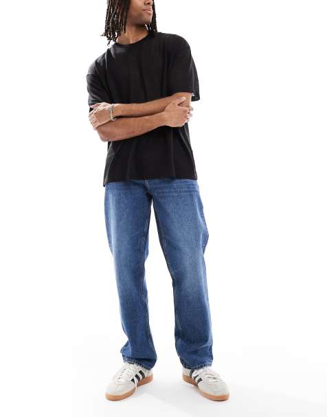 Lee Haden straight fit jeans in midwash blue - view 1