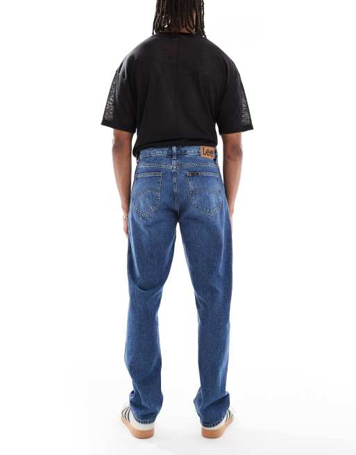 Lee Haden straight fit jeans in midwash blue, 2 of 5