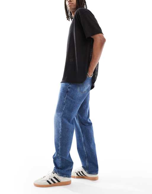 Lee Haden straight fit jeans in midwash blue, 3 of 5